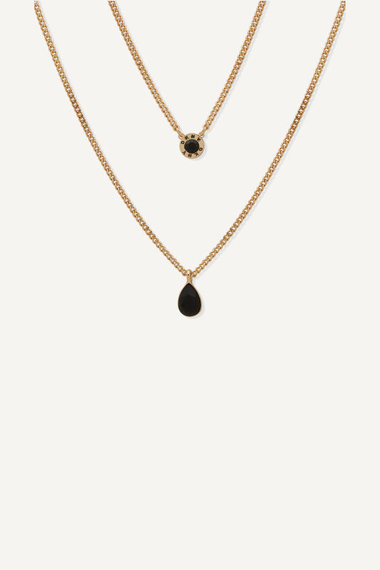 Women Rivet Logo Necklace