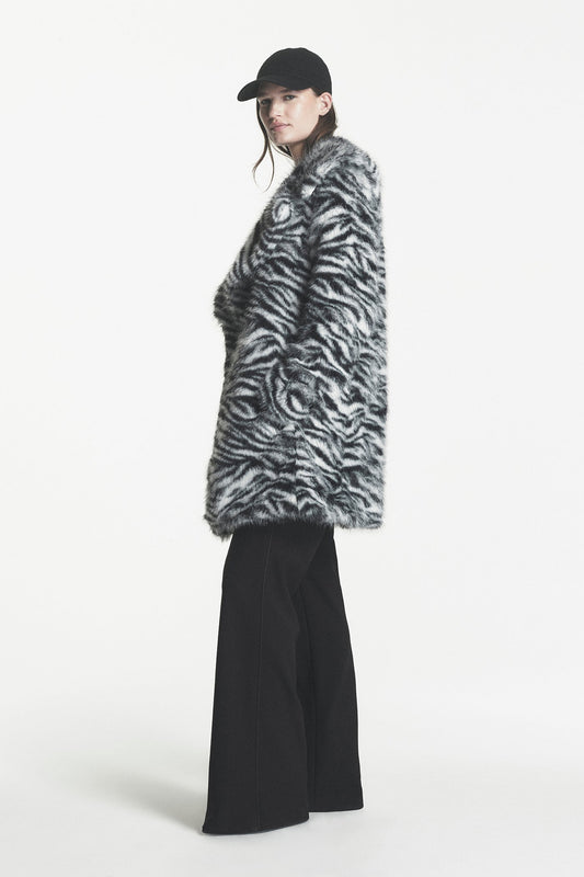 Faux Fur Snow Leopard Jacket
