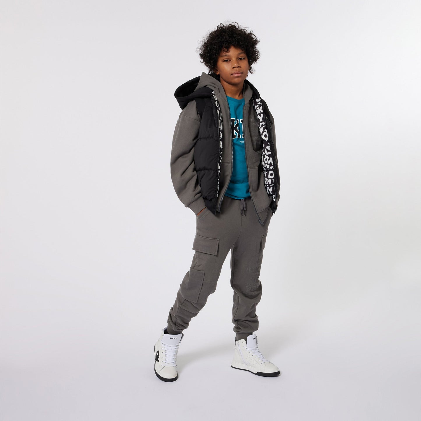 LONG SLEEVE HOODED CARDIGAN WITH POCKETS