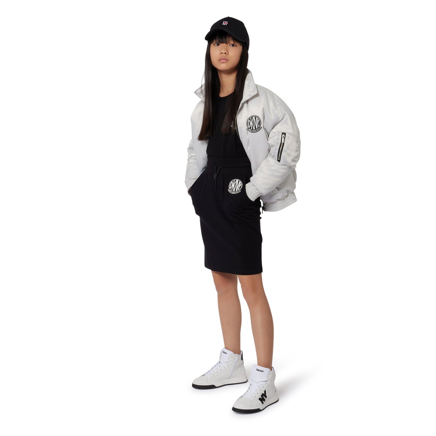 LONG SLEEVE BOMBER JACKET WITH LOGO