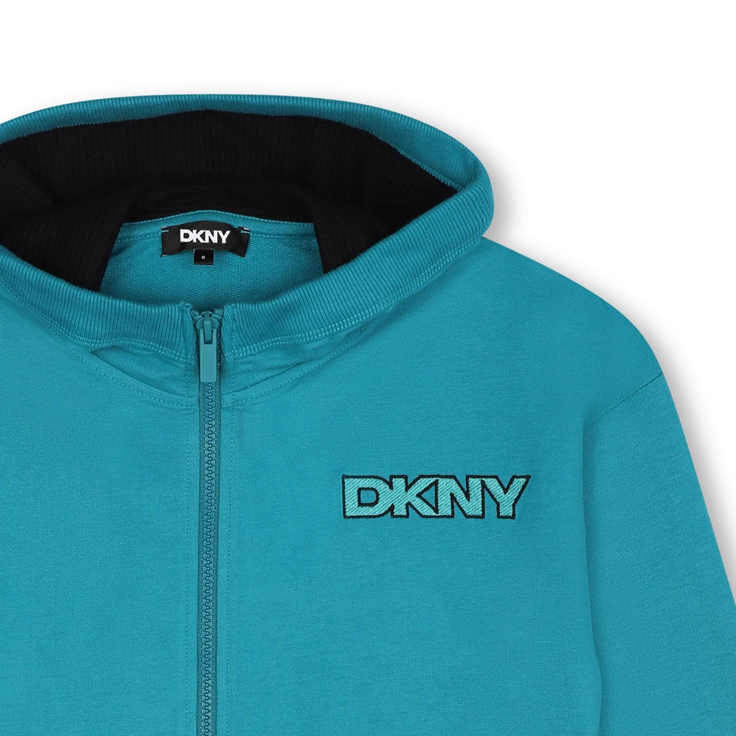 LONG SLEEVE HOODED CARDIGAN WITH LOGO