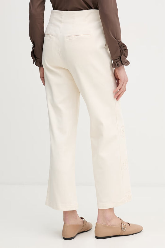 HIGH RISE ANKLE WIDE LEG PANTS