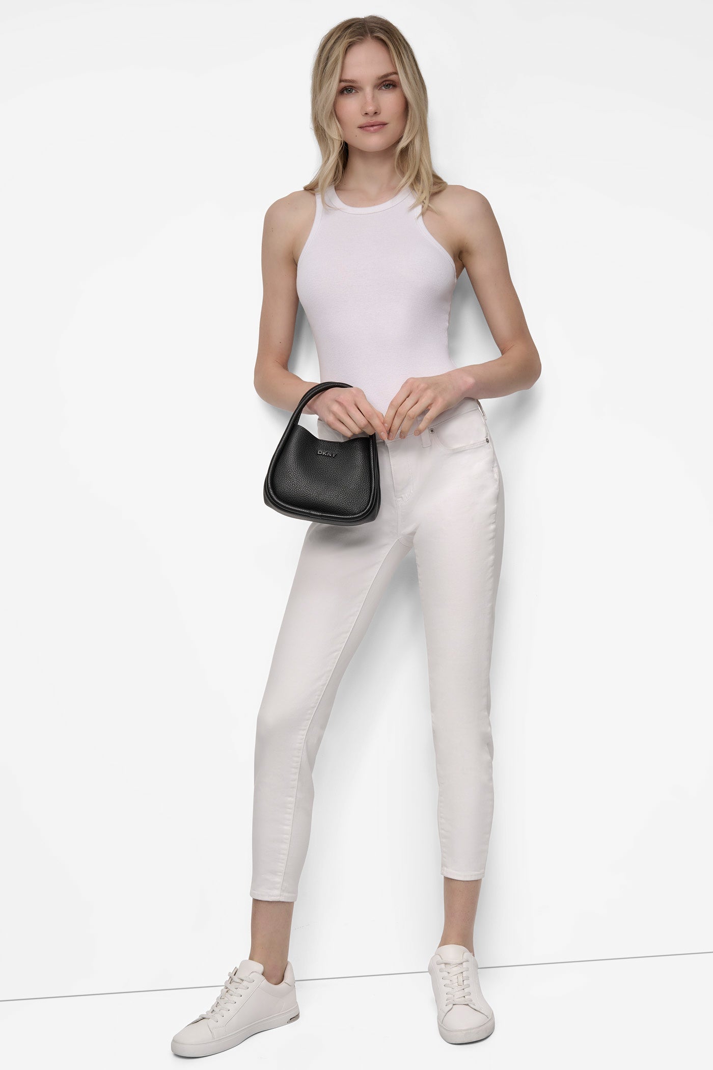 DKNY CAPRI HOBO CROSSBODY BAG BLACK