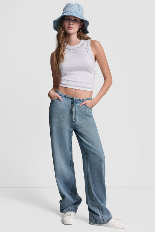 MID RISE FLOWY RELAX PANTS