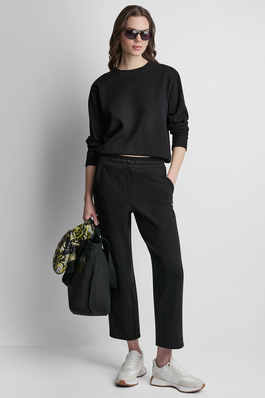 JACQUARD KNIT LONG SLEEVE TOP