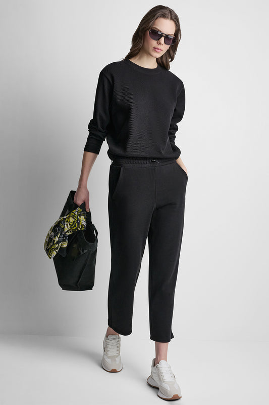 JACQUARD MIX HIGH-RISE PANTS