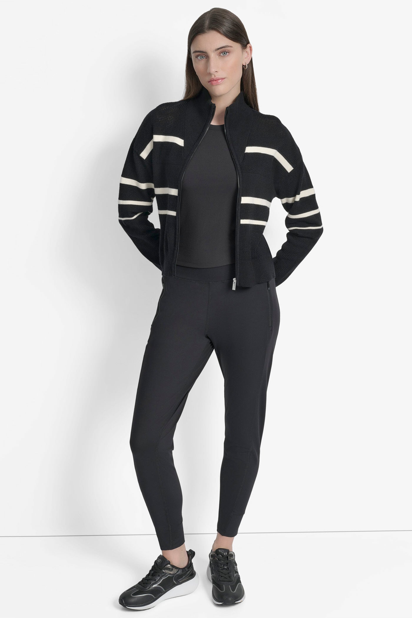 LONG SLEEVE ZIP FRONT SWEATER