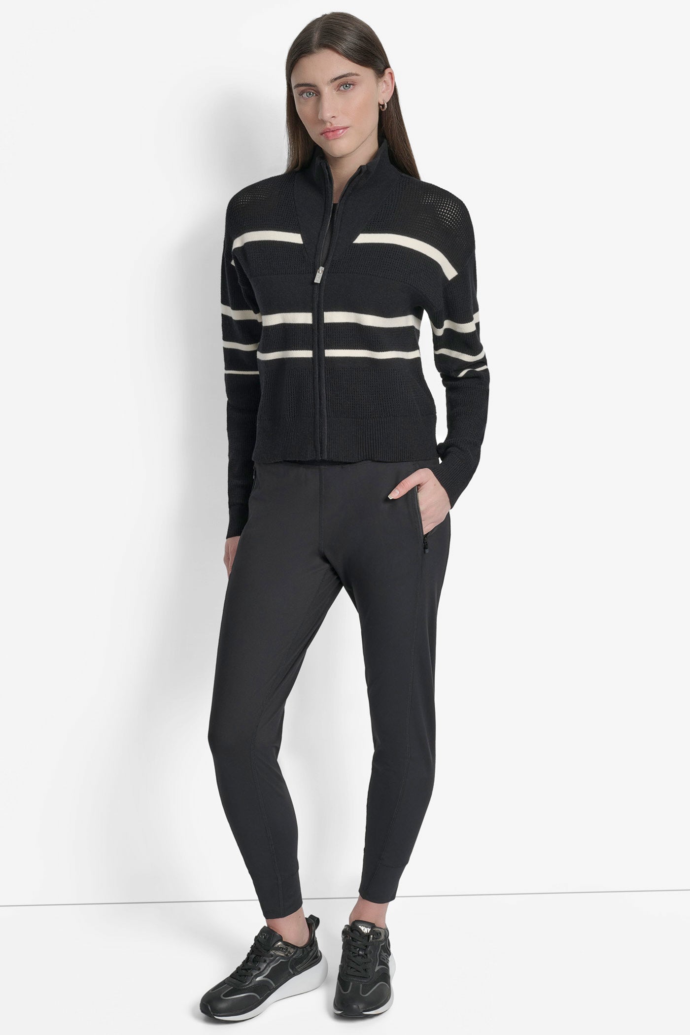 LONG SLEEVE ZIP FRONT SWEATER