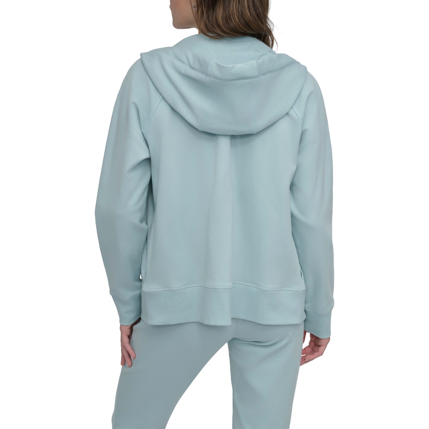 TWO TONE LOGO DRAWCORD ZIP HOODIE