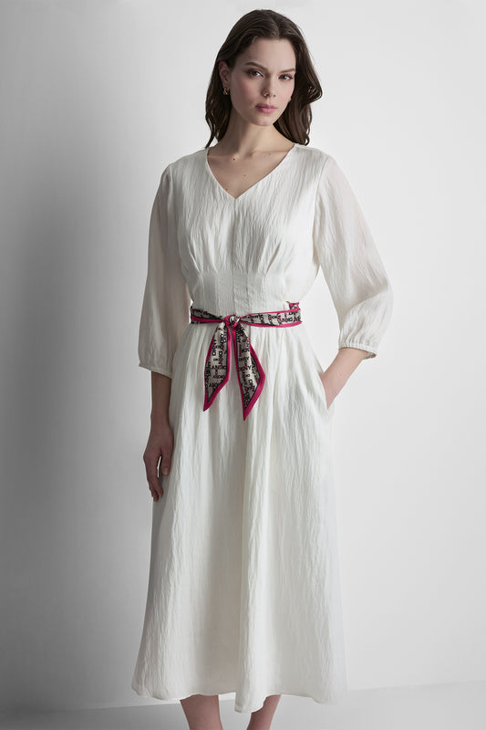 LONG SLEEVE PLEATED FRONT SHIRT