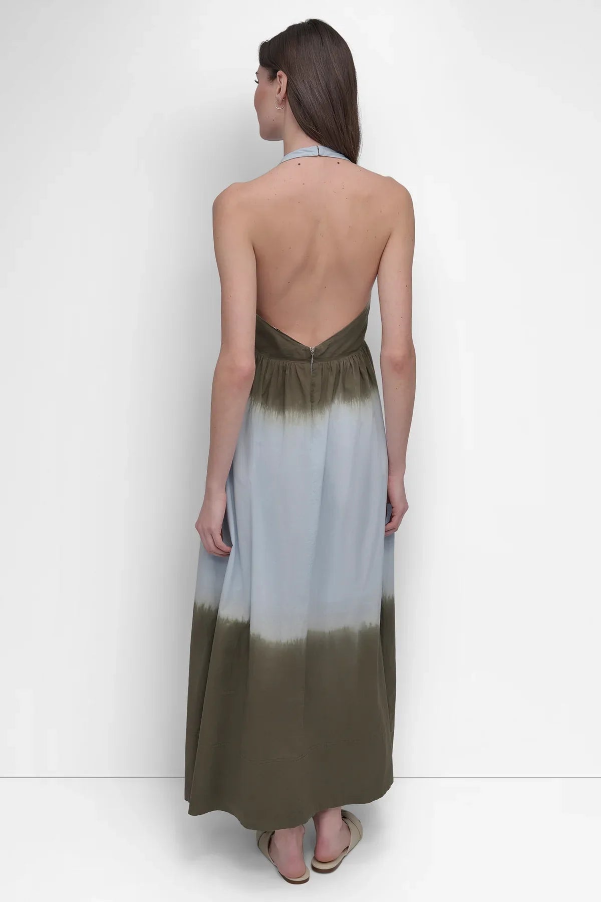 TIE DYE MAXI HALTER DRESS