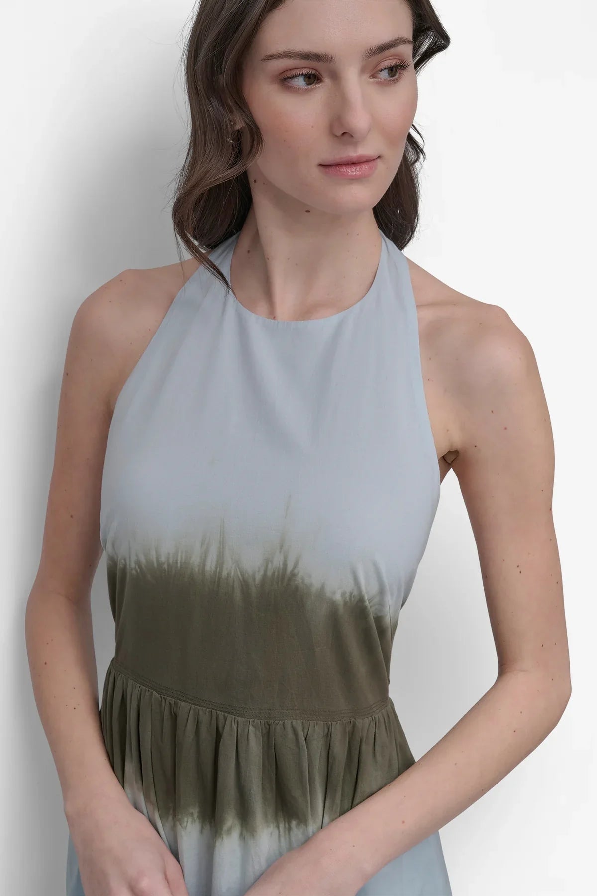 TIE DYE MAXI HALTER DRESS