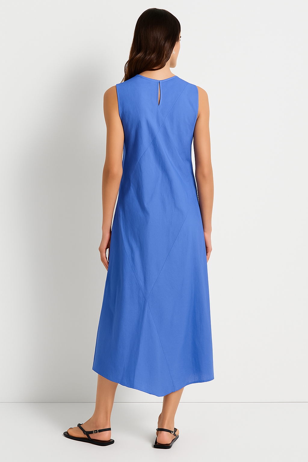 SLVLESS BIAS CUT DRESS