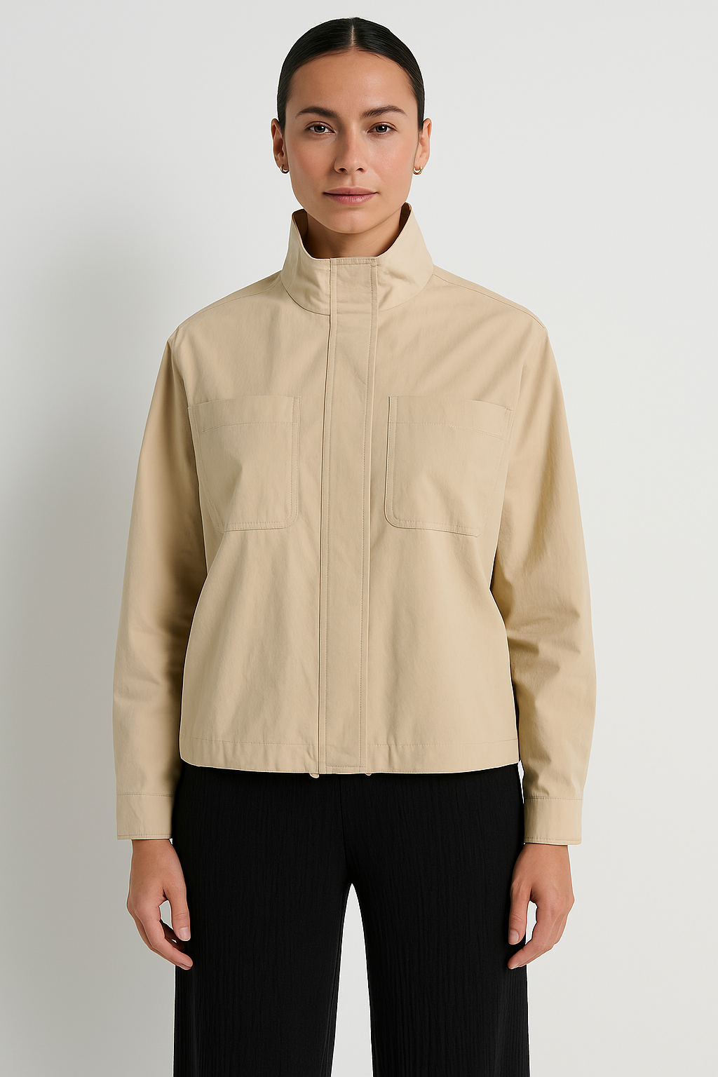 FUNNEL NECK BOMBER W
