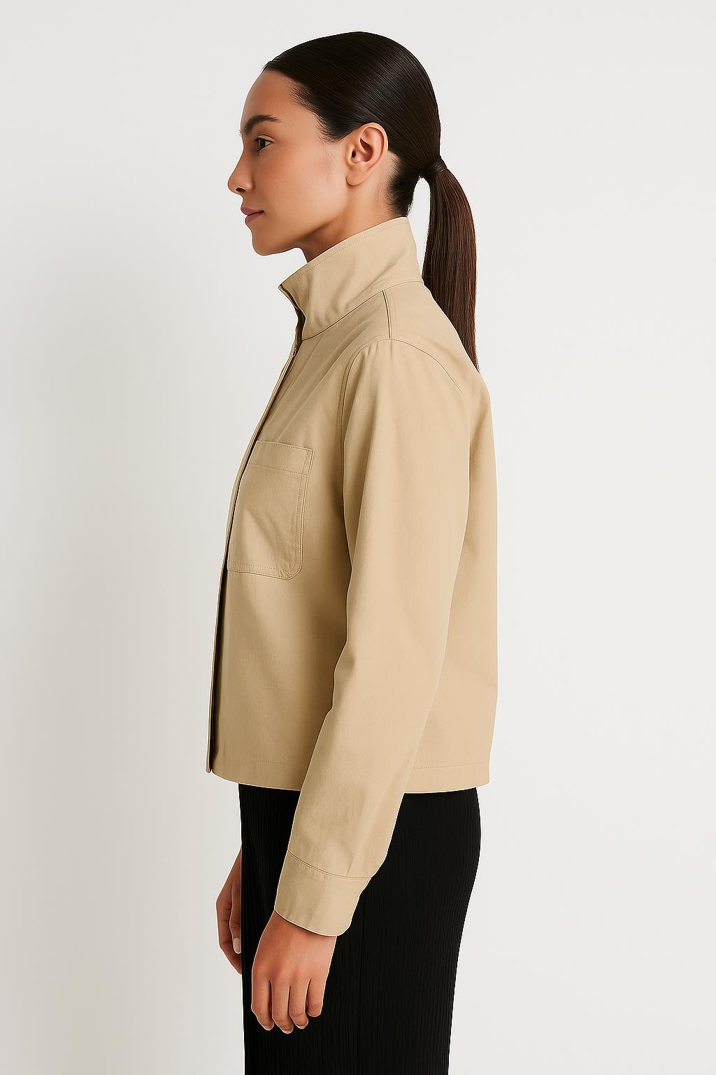 FUNNEL NECK BOMBER W