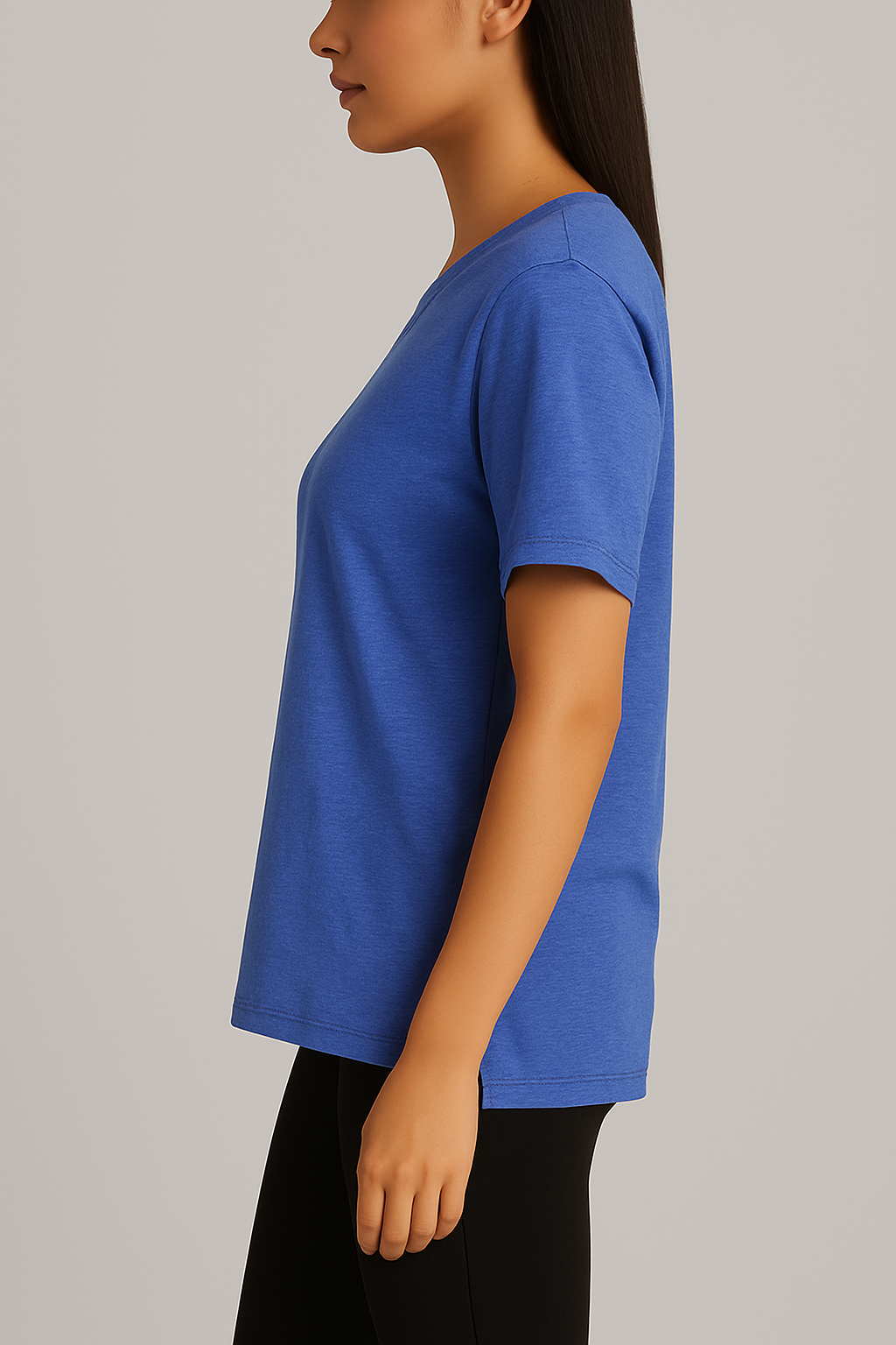 تي شيرت برقبة دائرية وقصّة S/S