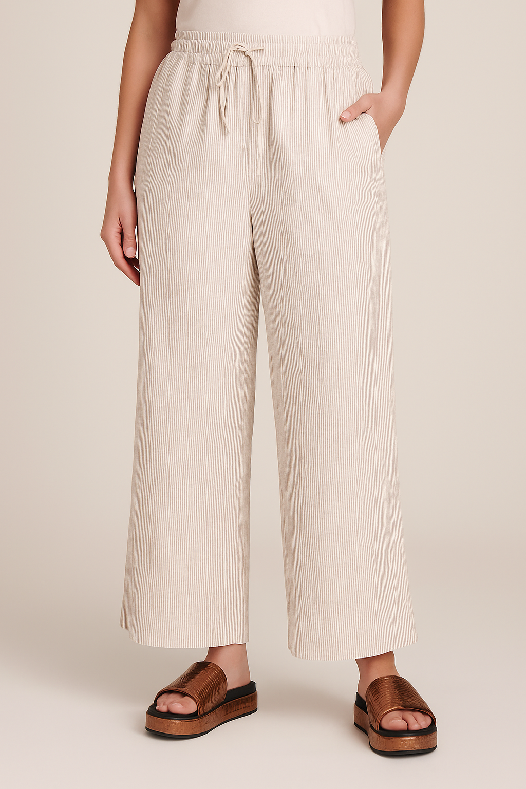 PULL ON WIDE LEG PANT