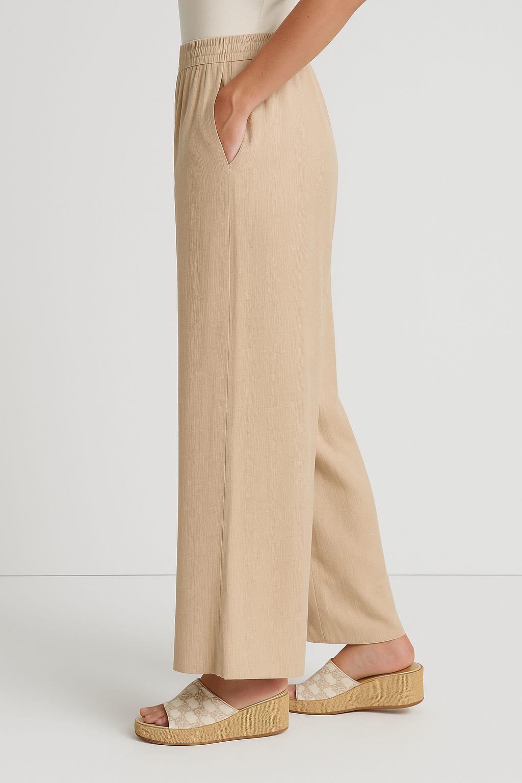PULL ON WIDE LEG PANT