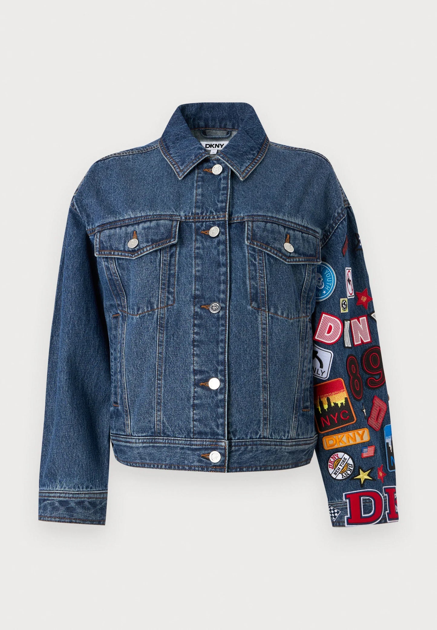 LONG SLEEVE DENIM JACKET WITH PATCHES