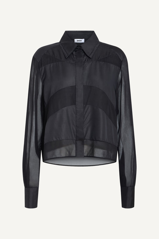 LONG SLEEVE CHIFFON LOGO BTT