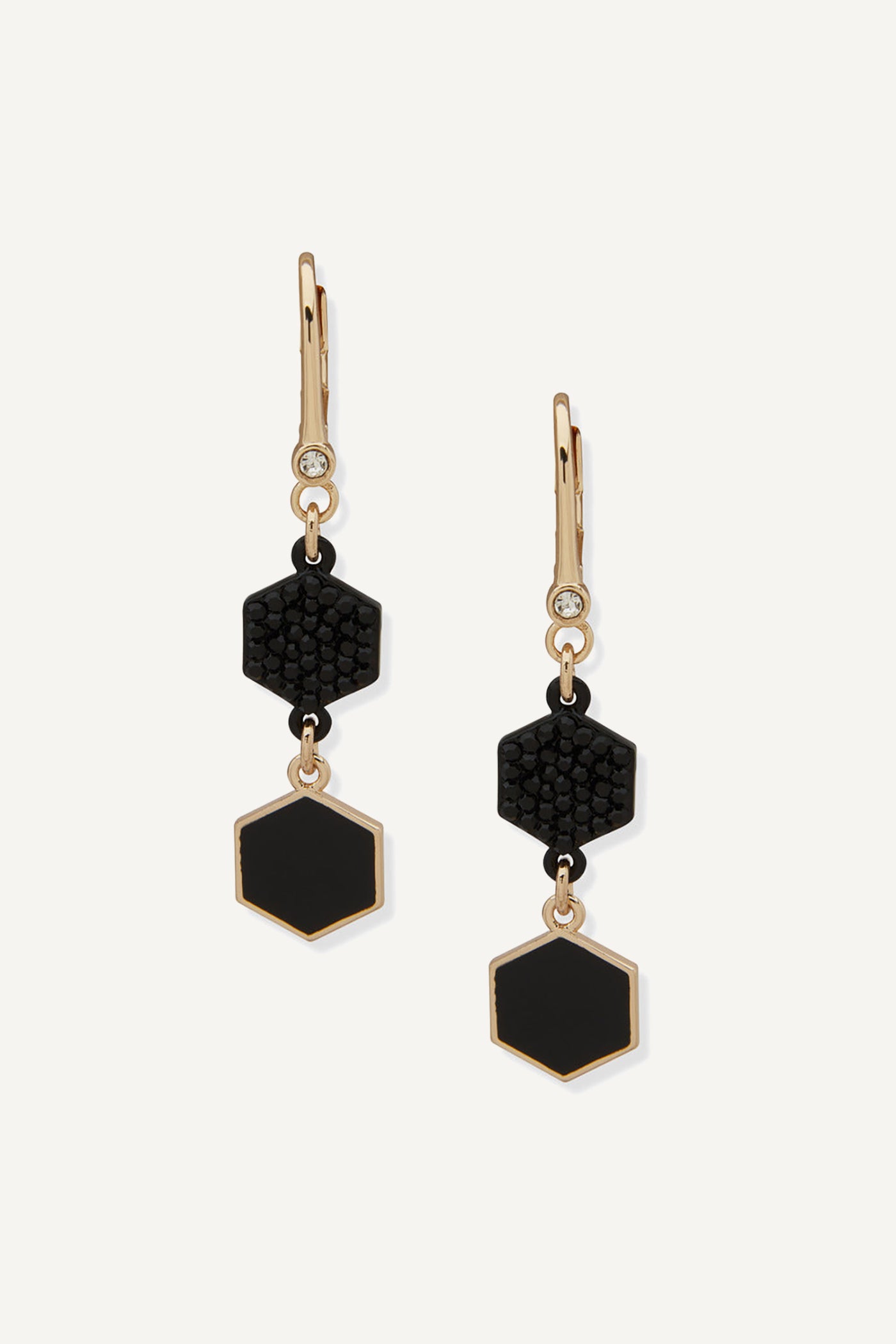 Women Gold/Black Earring