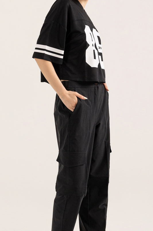 KNIT CANVAS CARGO PANT