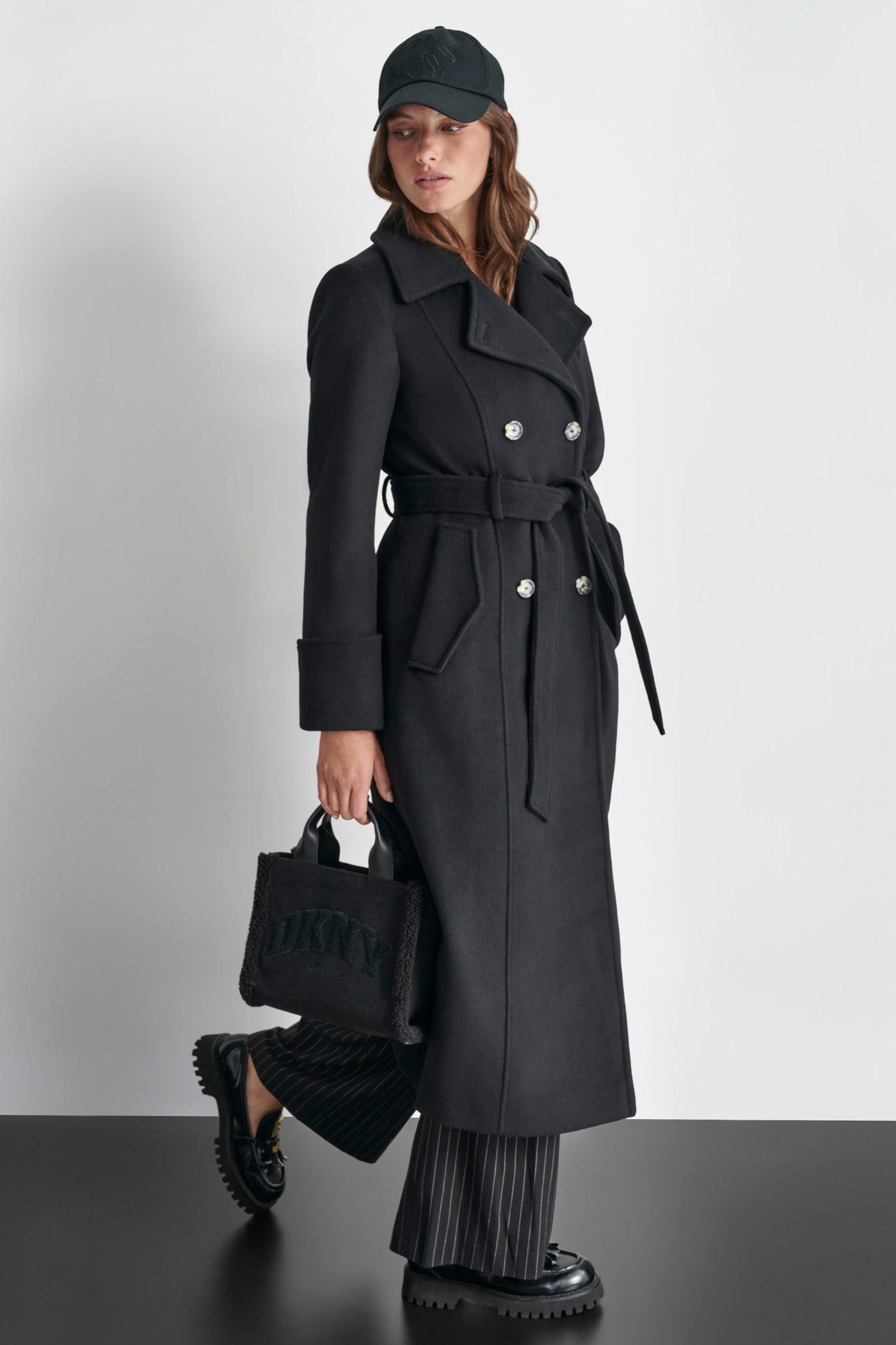 LONG SLEEVE SLIM LONG WOOL COAT