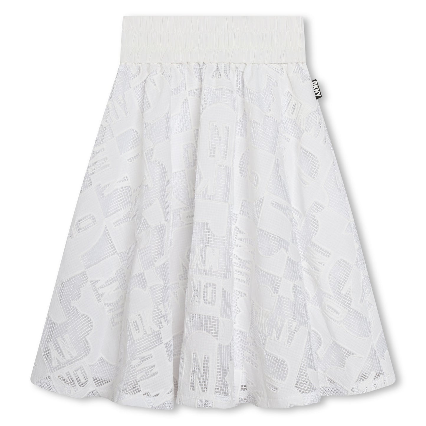 A-Line Skirt With Logo Texture