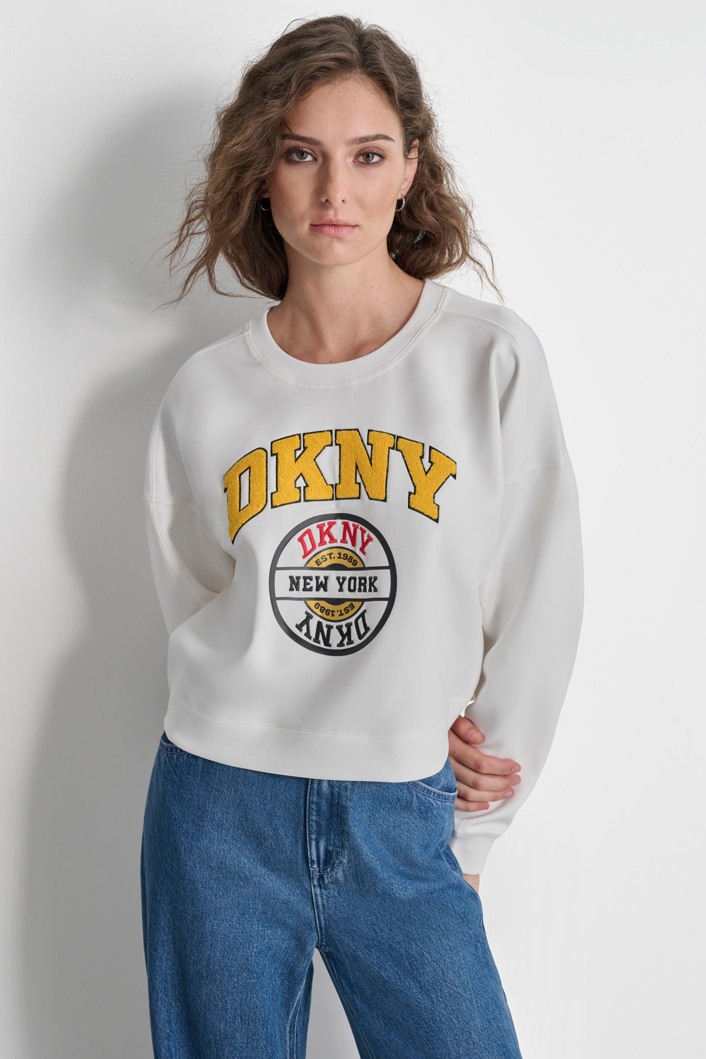 LONG SLEEVE CREW NECK VARSITY LOGO SWTSHRT