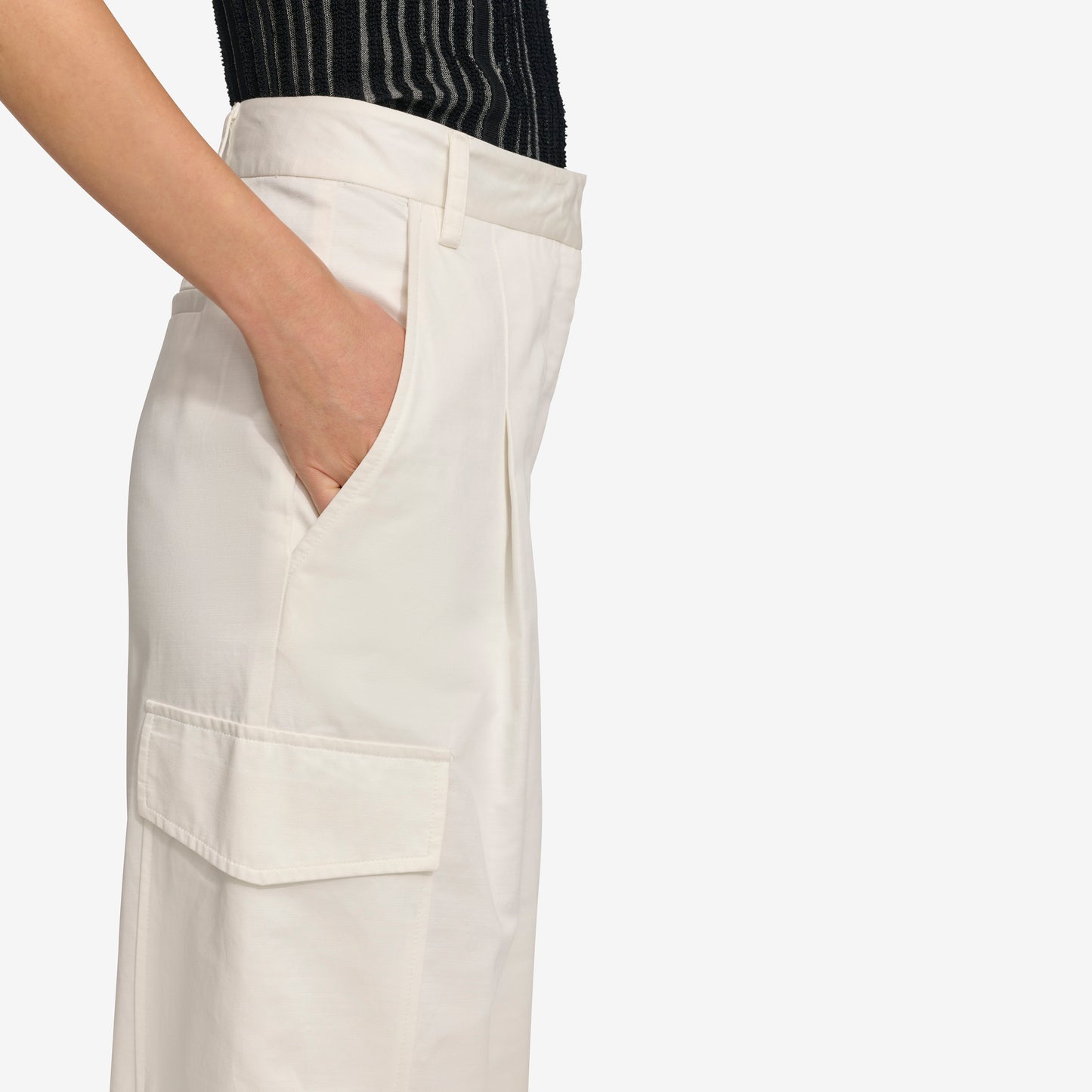 Wide Leg Cargo Trousers