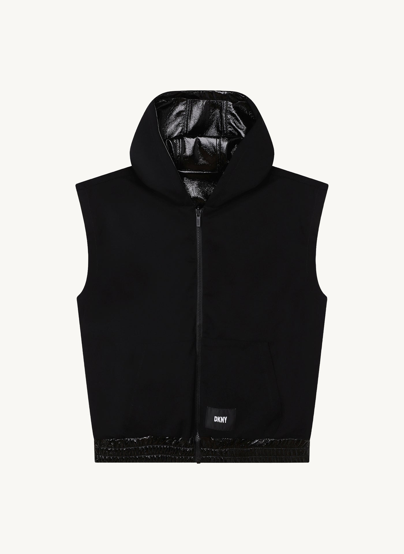 Long Sleeve Hooded Vest With Logo