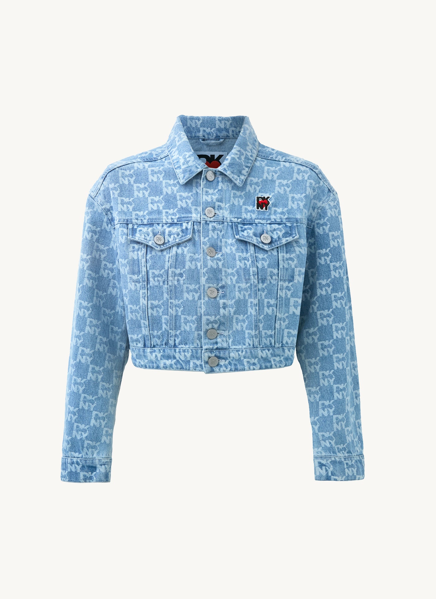 Long Sleeve Denim Jacket With Logo