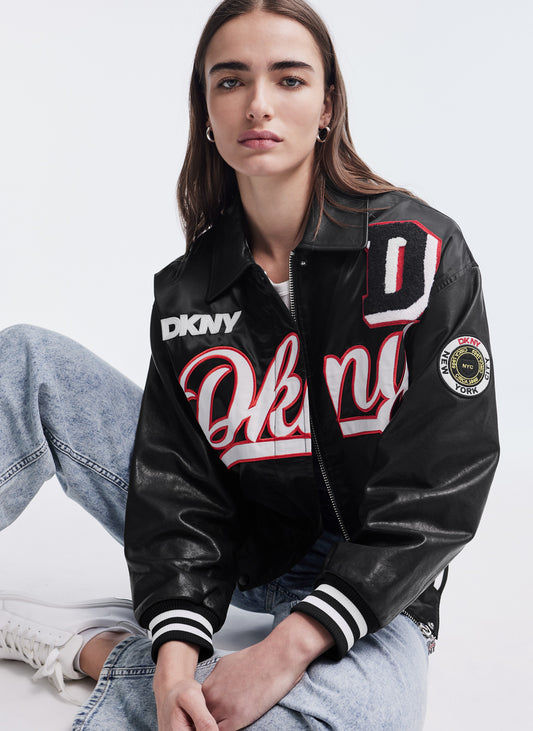 Long Sleeve Varsity Jacket With Logo