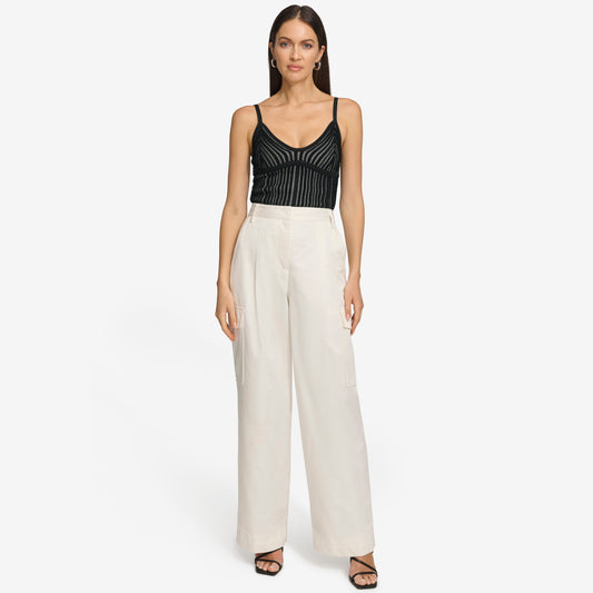 Wide Leg Cargo Trousers