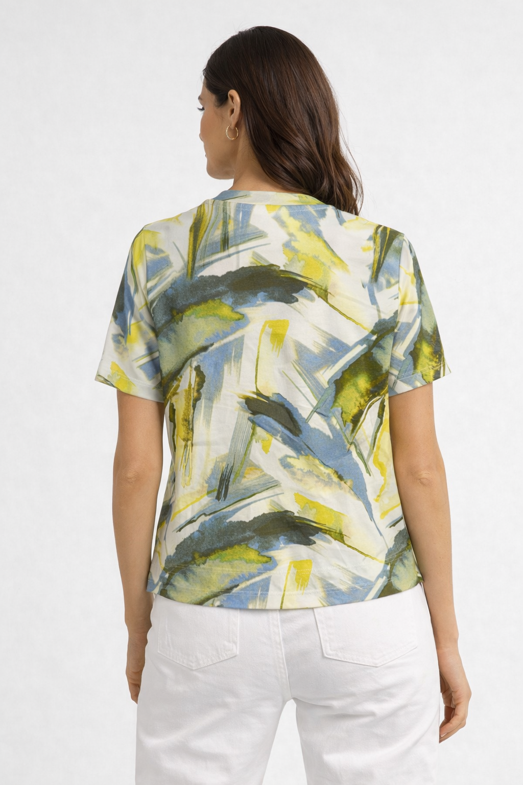 SHORT SLEEVE PRINTED STUDED LOGO TOP