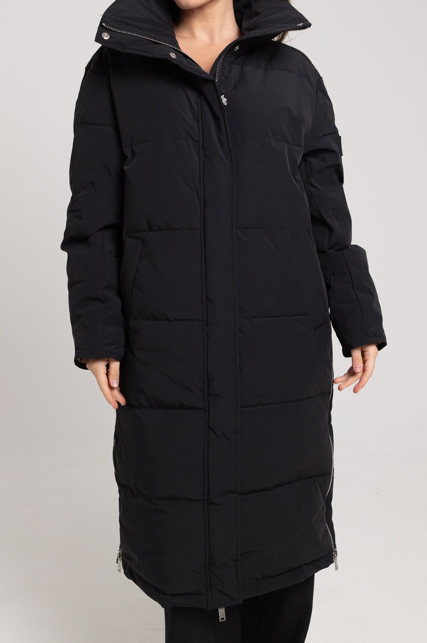 LONG SLEEVE LONG PUFFER JACKET