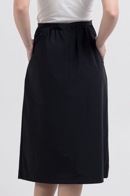 LONG A-LINE MIDI SKIRT