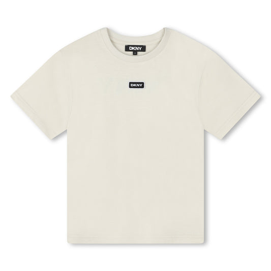 SMALL SLEEVE CREW NECK TEE WITH LOGO