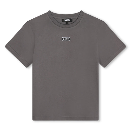 SMALL SLEEVE CREW NECK TEE WITH LOGO