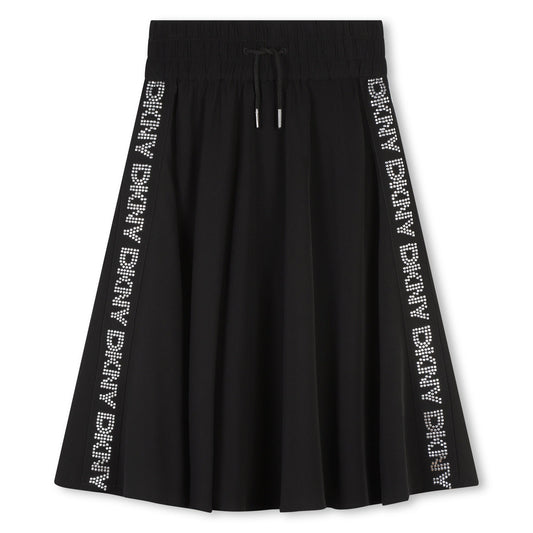 MIDI SKIRT WITH LOGO WAISTBAND