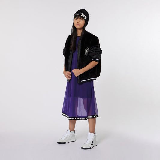 LONG SLEEVE BOMBER JACKET WITH LOGO