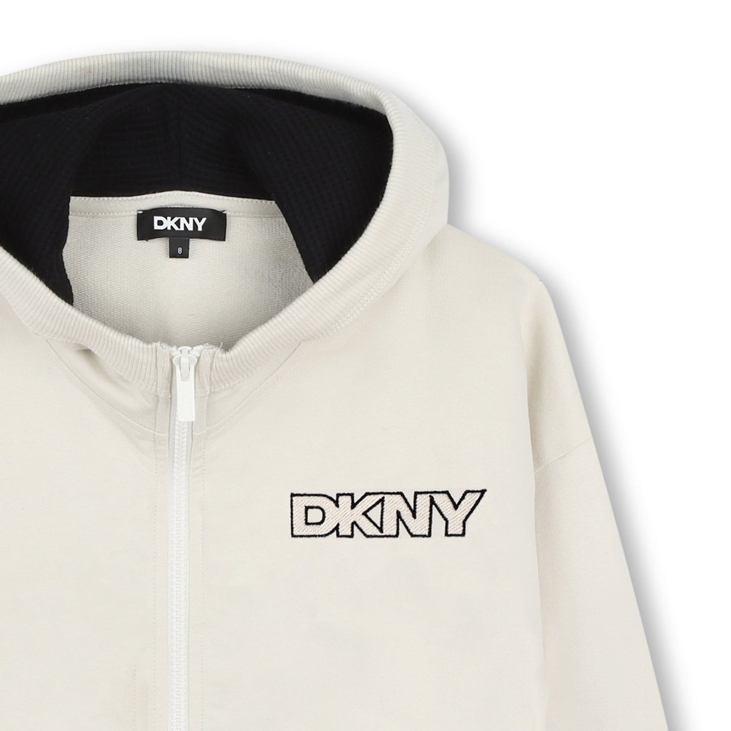 LONG SLEEVE HOODED CARDIGAN WITH LOGO