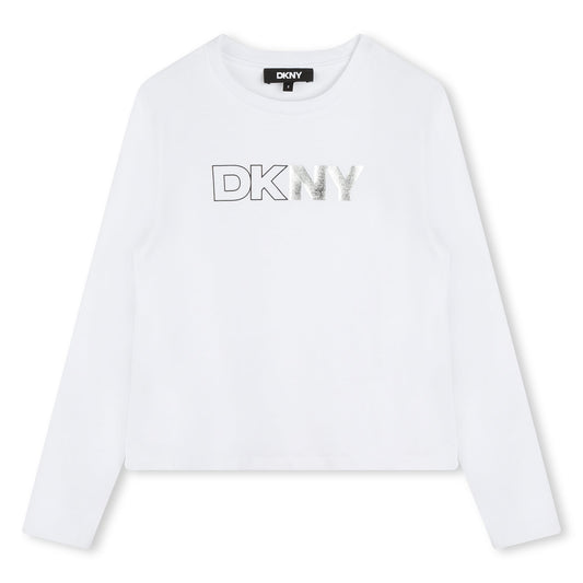 LONG SLEEVE CREW NECK TEE WITH LOGO