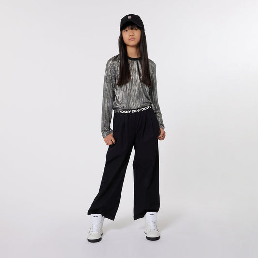 LONG SLEEVE CREW NECK TEE WITH LOGO