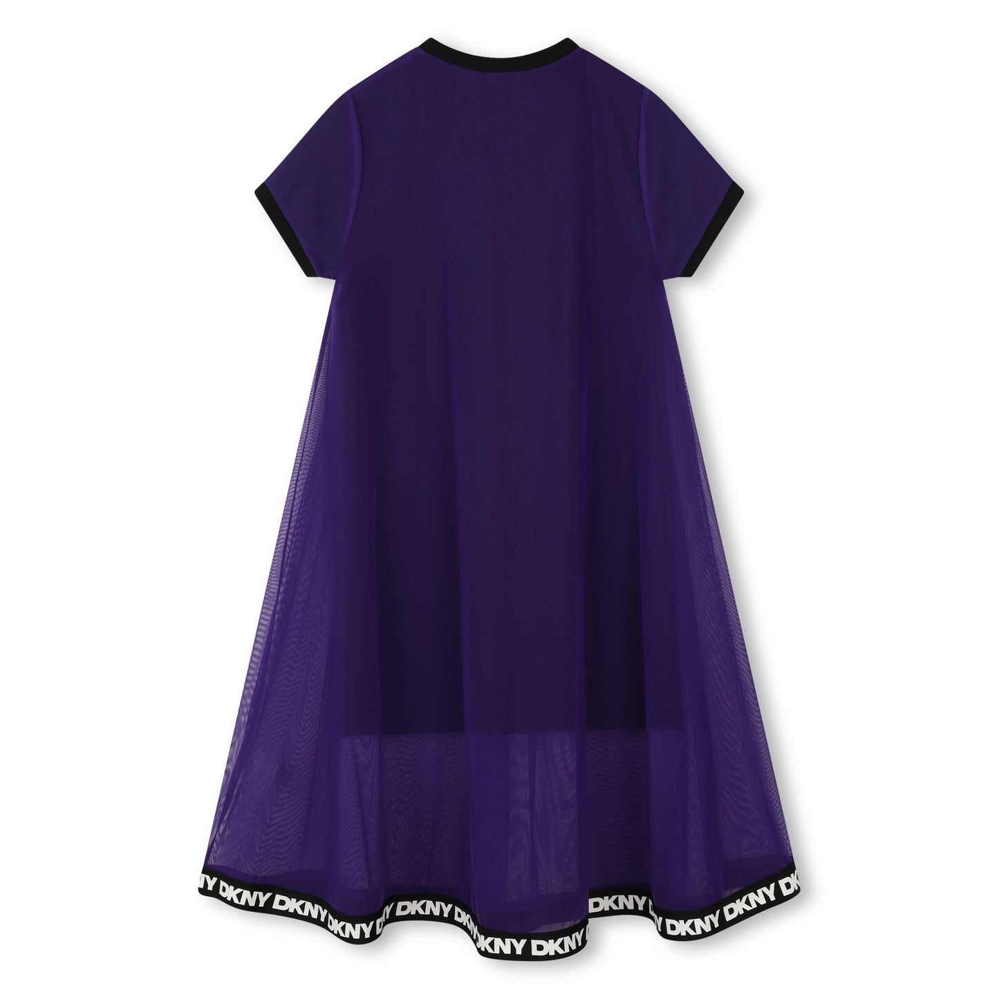 SMALL SLEEVE CREW NECK DRESS WITH LOGO HEM TAPE