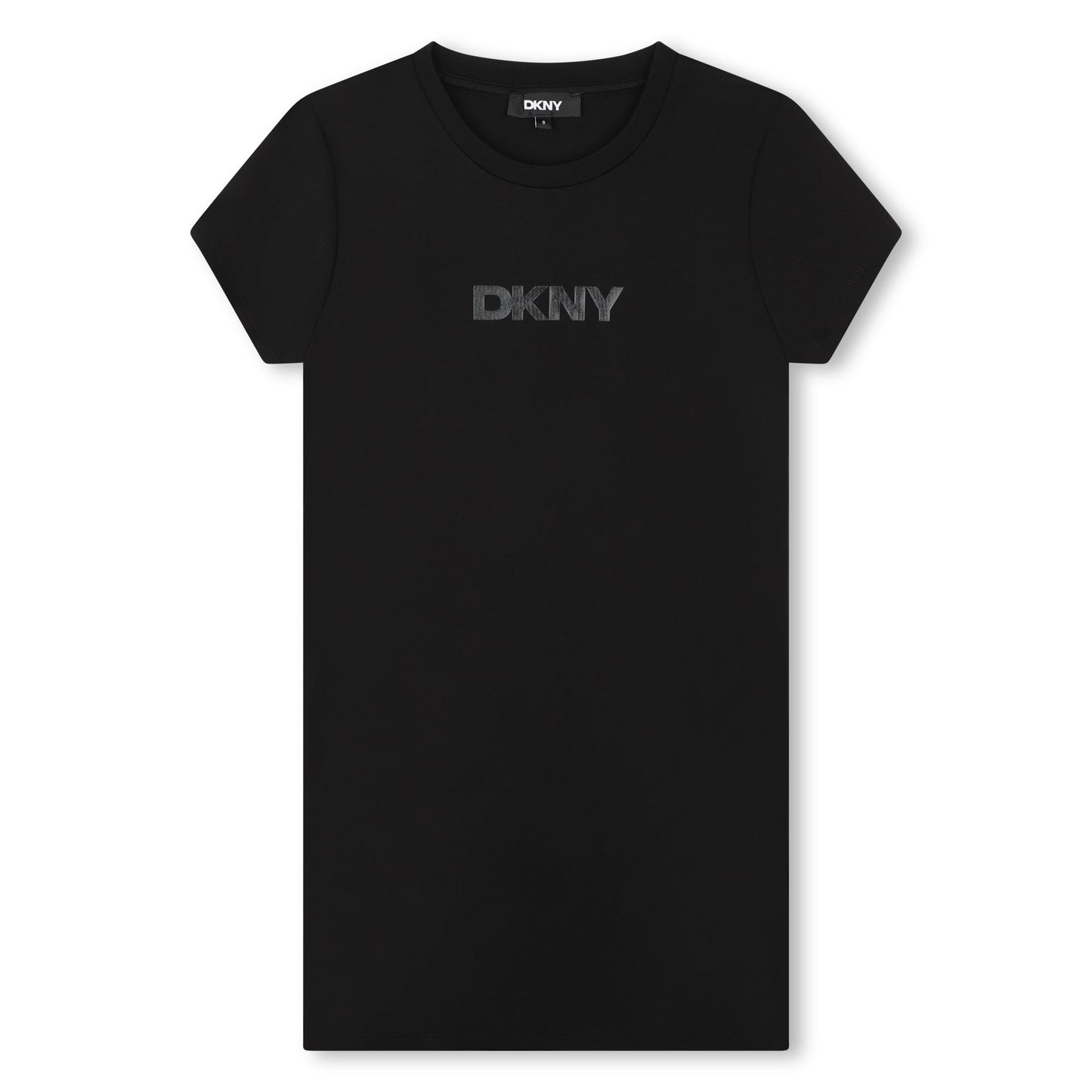 SMALL SLEEVE CREW NECK DRESS WITH LOGO HEM TAPE