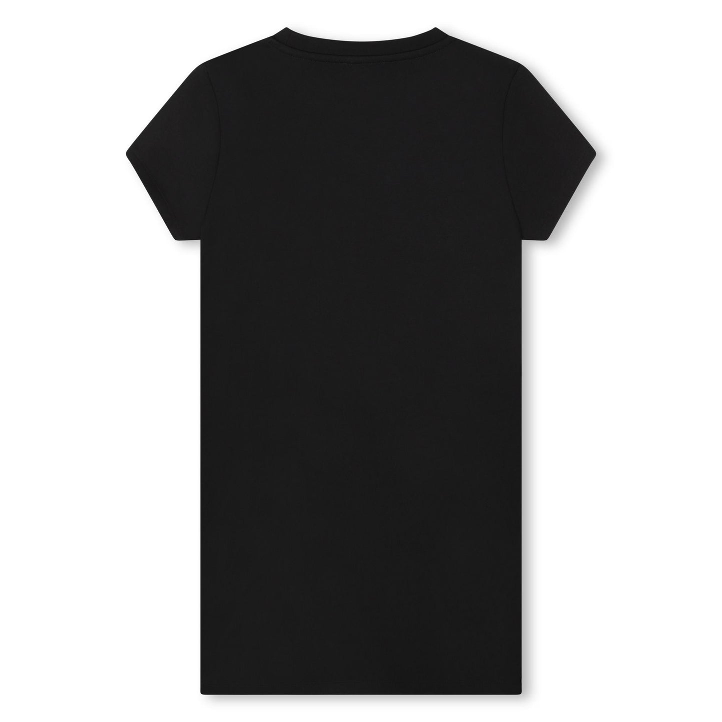 SMALL SLEEVE CREW NECK DRESS WITH LOGO HEM TAPE