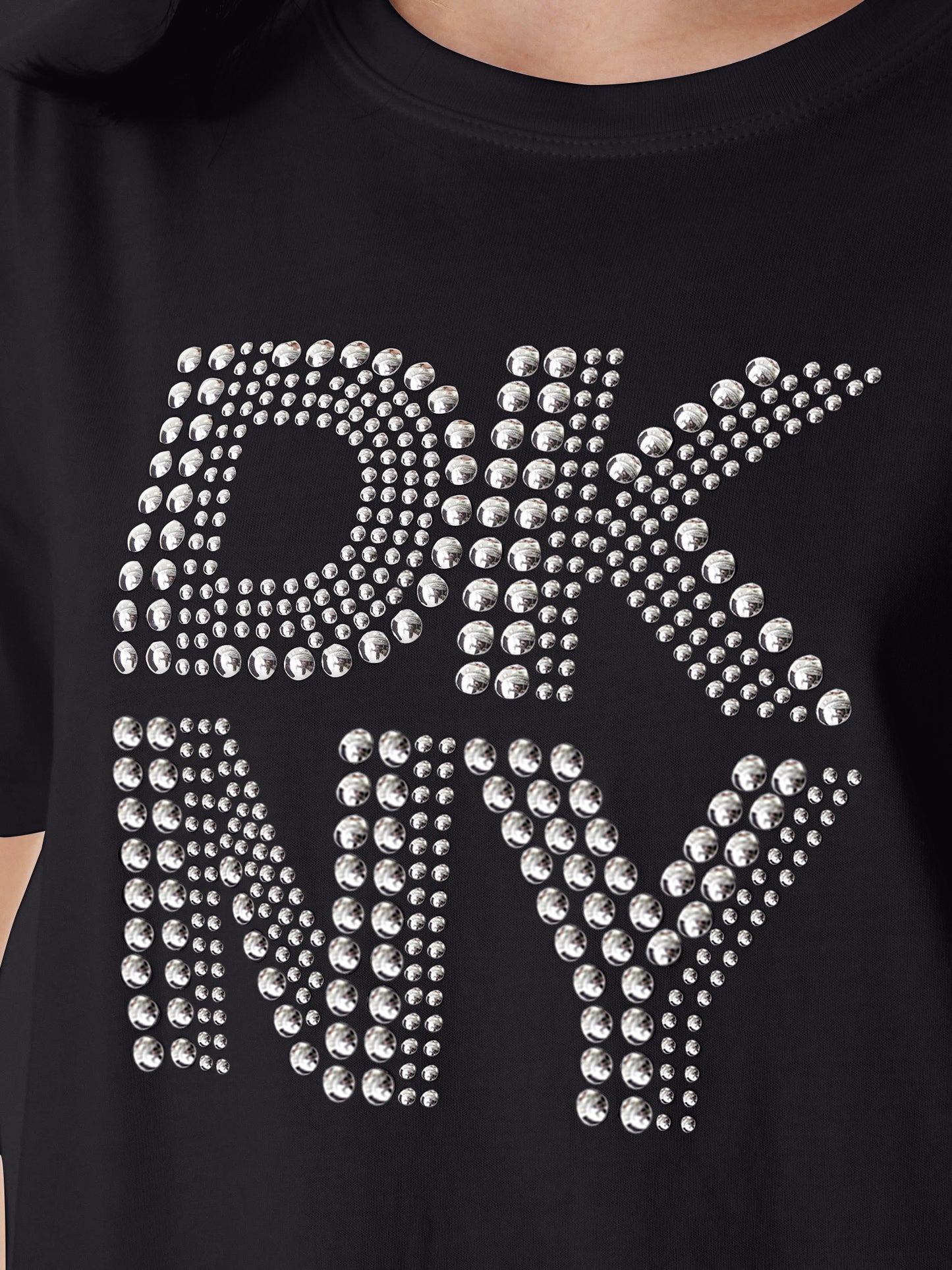DKNY RHINESTONE LOGO TOP