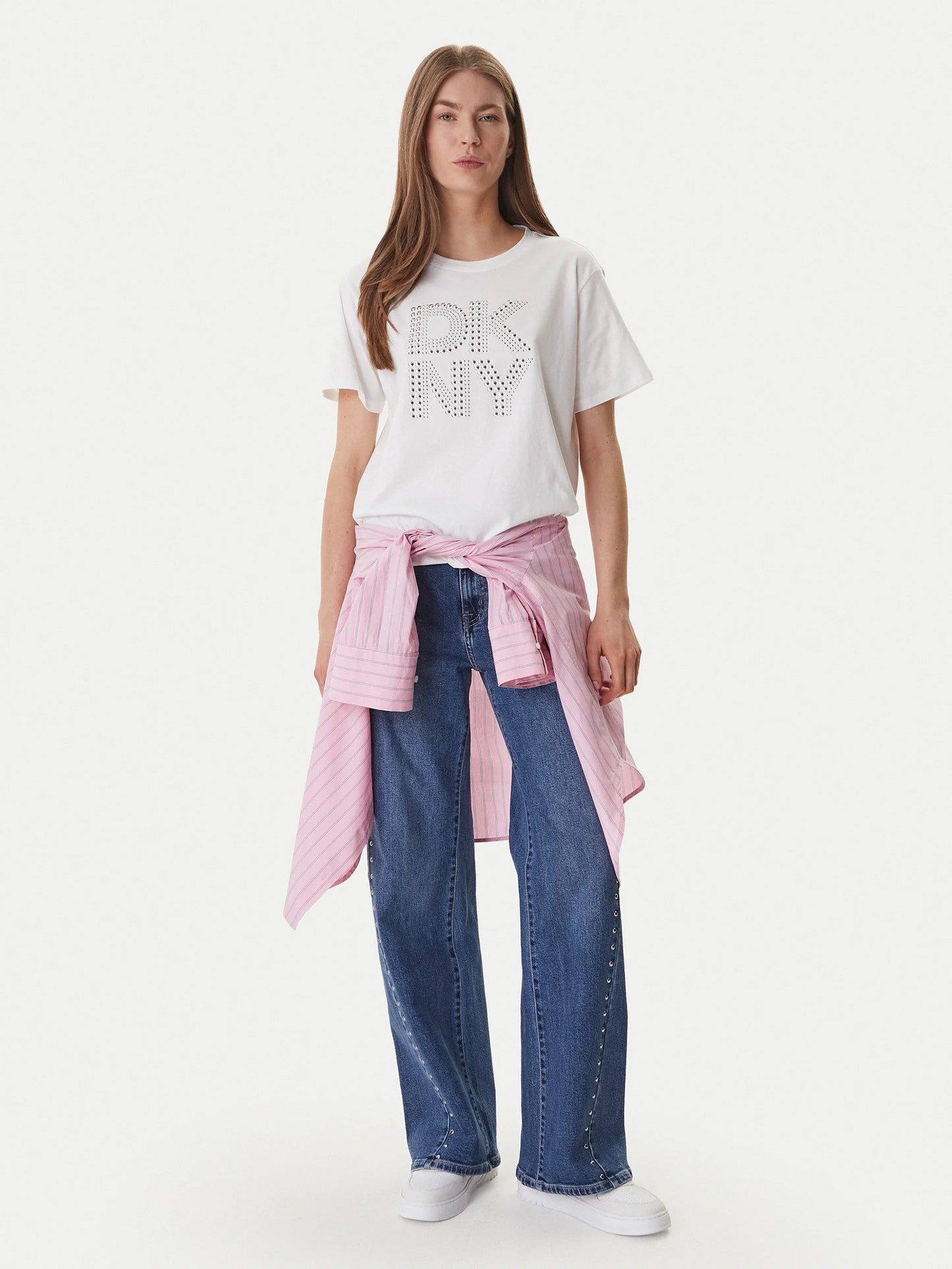 DKNY RHINESTONE LOGO TOP