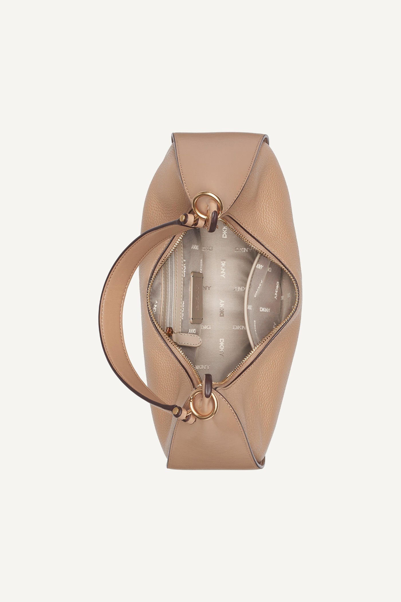 DKNY ABBY LARGE HOBO BAG BEIGE